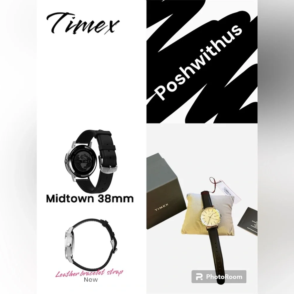 New Timex Midtown 38mm Stainless‎ Steel Bracelet